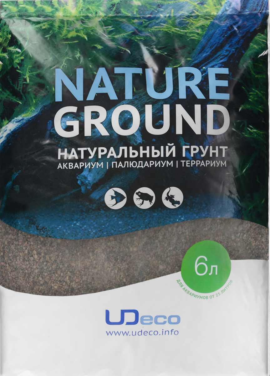 Грунт для аквариума UDeco Коричневый песок, натуральный, 0,6-2,5 мм, 6 лUDC410326 Грунт для аквариума UDeco Коричневый песок, натуральный, 0,6-2,5 мм, 6 лUDC410326Натуральный грунт UDeco Коричневый песок предназначен специально для оформления аквариумов, палюдариумов и террариумов. Изделие готово к применению. Грунт UDeco порадует начинающих любителей природы и самых придирчивых дизайнеров, стремящихся к созданию нового, оригинального. Такая декорация придутся по вкусу и обитателям аквариумов и террариумов, которые ещё больше приблизятся к природной среде обитания. Необходимое количество грунта рассчитывается по формуле: длина аквариума х ширина аквариума х толщина слоя грунта. Предназначен для аквариумов от 25 литров. Фракция: 0,6-2,5 мм. Объем: 6 л.