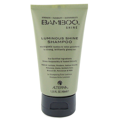 Alterna Bamboo Luminous Shine Shampoo - Шампунь для сияния и блеска волос 40 мл (безсульфатный)46020.I Alterna Bamboo Luminous Shine Shampoo - Шампунь для сияния и блеска волос 40 мл (безсульфатный)46020.IОрганическое масло Индийского Крыжовника и экстракт бамбука, входящие в состав шампуня Bamboo Luminous Shine Shampoo помогут оптимально увлажнить и укрепить волосы, делая их гладкими, сильными и шелковистыми. Технология Color Hold® позволит Вашим окрашенным волосам дольше сохранять цвет, не вымывая его. Идеально подходит для светлых волос. Результат: Очищает волосы без использования сульфатов. Оптимально увлажняет волос. Укрепляет волосы, закладывает основу для гладких и здоровых волос. Сохраняет яркость цвета окрашенных и натуральных волос. Улучшает внешний вид волос. Разглаживает волосы, придает им гладкость и блеск.