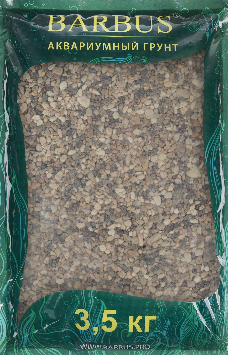 Грунт для аквариума Barbus Пестрая №1, натуральный, галька, 1-3 мм, 3,5 кгGRAVEL 012/3,5 Грунт для аквариума Barbus Пестрая №1, натуральный, галька, 1-3 мм, 3,5 кгGRAVEL 012/3,5Натуральный природный грунт в виде гальки Barbus Пестрая №1 прекрасно подходит для применения в пресноводных аквариумах, а также в палюдариумах и террариумах. Грунт является субстратом для укоренения водных растений и служит неотъемлемой частью естественной среды обитания рыб. Безопасен для всех видов рыб и для живых растений. Рекомендуется перед использованием грунт промыть. Средняя норма засыпки пакета грунта рассчитана на 20 литров воды стандартных размеров аквариума. Фракция: 1-3 мм.
