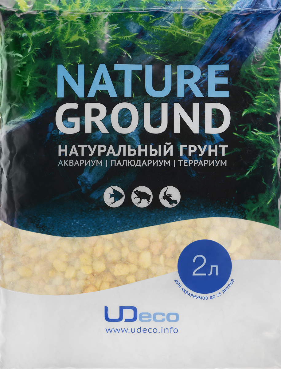 Грунт для аквариума UDeco Желтый гравий, натуральный, 6-9 мм, 2 лUDC410572 Грунт для аквариума UDeco Желтый гравий, натуральный, 6-9 мм, 2 лUDC410572Натуральный грунт UDeco Желтый гравий предназначен специально для оформления аквариумов, палюдариумов и террариумов. Изделие готово к применению. Грунт UDeco порадует начинающих любителей природы и самых придирчивых дизайнеров, стремящихся к созданию нового, оригинального. Такая декорация придутся по вкусу и обитателям аквариумов и террариумов, которые ещё больше приблизятся к природной среде обитания. Необходимое количество грунта рассчитывается по формуле: длина аквариума х ширина аквариума х толщина слоя грунта. Предназначен для аквариумов от 25 литров. Фракция: 6-9 мм. Объем: 2 л.