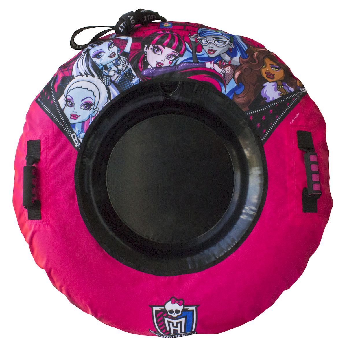 Тюбинг 1toy Monster High, с плотными ручками, 92 смТ56364 Тюбинг 1toy Monster High, с плотными ручками, 92 смТ56364Тюбинг (надувные сани) с внутренней камерой из ПВХ и наружним чехлом из нейлона 420 ден и ламинированного ПВХ, буксировочный фал