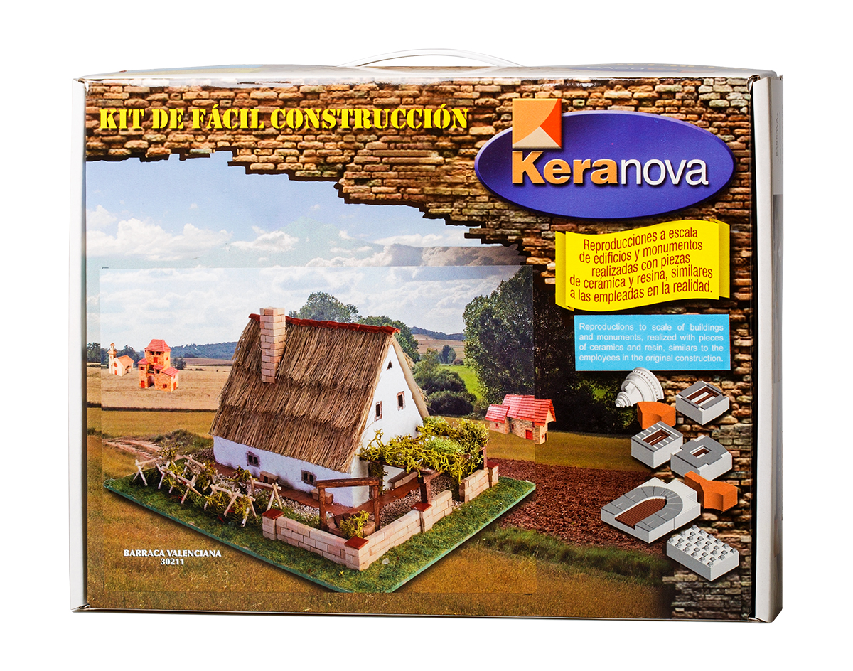 Keranova Конструктор Каталонский дом Валенсия30211 Keranova Конструктор Каталонский дом Валенсия30211Барак – прямоугольное строение с треугольной крышей, имеющей острый угол для лучшего слива проливных дождей, является типичным строением для таких регионов как Валенсия или Мурсия — земле орошаемых садов. Для их постройки используются такие легкодоступные в регионе материалы как ил, грязь, тростник или камыш. Так, например, стены дома сделаны из сырцового кирпича, а крыша покрыта камышом и соломой. В состав набора входят: - каркас модели из бумаги, - основа для миниатюры из фанеры, - набор кирпичиков и черепицы из глины разного размера и разной фактуры (8 температурных режимов обжига кирпичиков), - имитация грунта (песок), имитация растительности (исландский мох – материал устойчивый к естественному разрушению), - имитация украшений фасадов и окон (изготовлены из натуральной смолы вручную), - имитация деревянных переводов (деревянные брусочки), клей, схема сборки и инструкция. Размер упаковки: 300Х225 Вес изделия в упаковке: 1185гр. размер изделия: ш17 г21 в13,5 см количество...