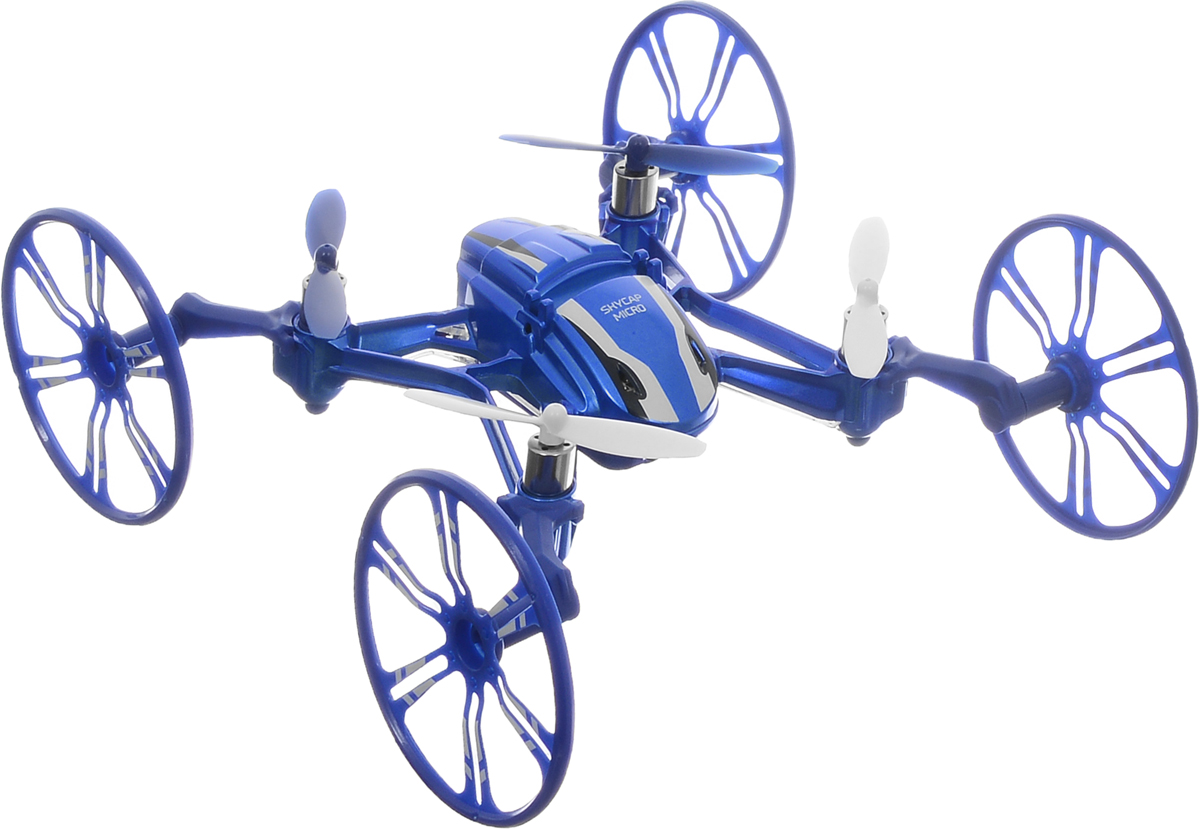 Pilotage Квадрокоптер на радиоуправлении Skycap micro RTF цвет синийRC18168 Pilotage Квадрокоптер на радиоуправлении Skycap micro RTF цвет синийRC18168Мини-квадрокоптер на радиоуправлении Pilotage Skycap micro RTF отлично подходит для полетов в закрытых помещениях и на улице. Эта миниатюрная модель поражает своей многогранной функциональностью. Благодаря встроенной шести осевой системе стабилизации этот мультикоптер великолепно летает. Благодаря трем полетным режимам, которые выбираются в передатчике, модель отлично подходит для новичков и для опытных пилотов. Вы сможете демонстрировать свое мастерство, выполняя в полете кульбиты на 360 градусов. Квадрокоптер - трансформер Skycap micro может не только летать и кувыркаться. Если вы установите на модель 2 больших колеса, аппарат сможет ездить по стенке и даже по потолку, а это так необычно и увлекательно! Надоело летать? Нет проблем, прикрепите на каждый луч квадрокоптера по небольшому колесу и можете гонять по паркету или асфальту, и банально перелетайте через препятствия, для этого варианта модели не существует преград. Все ваши приключения вы можете...