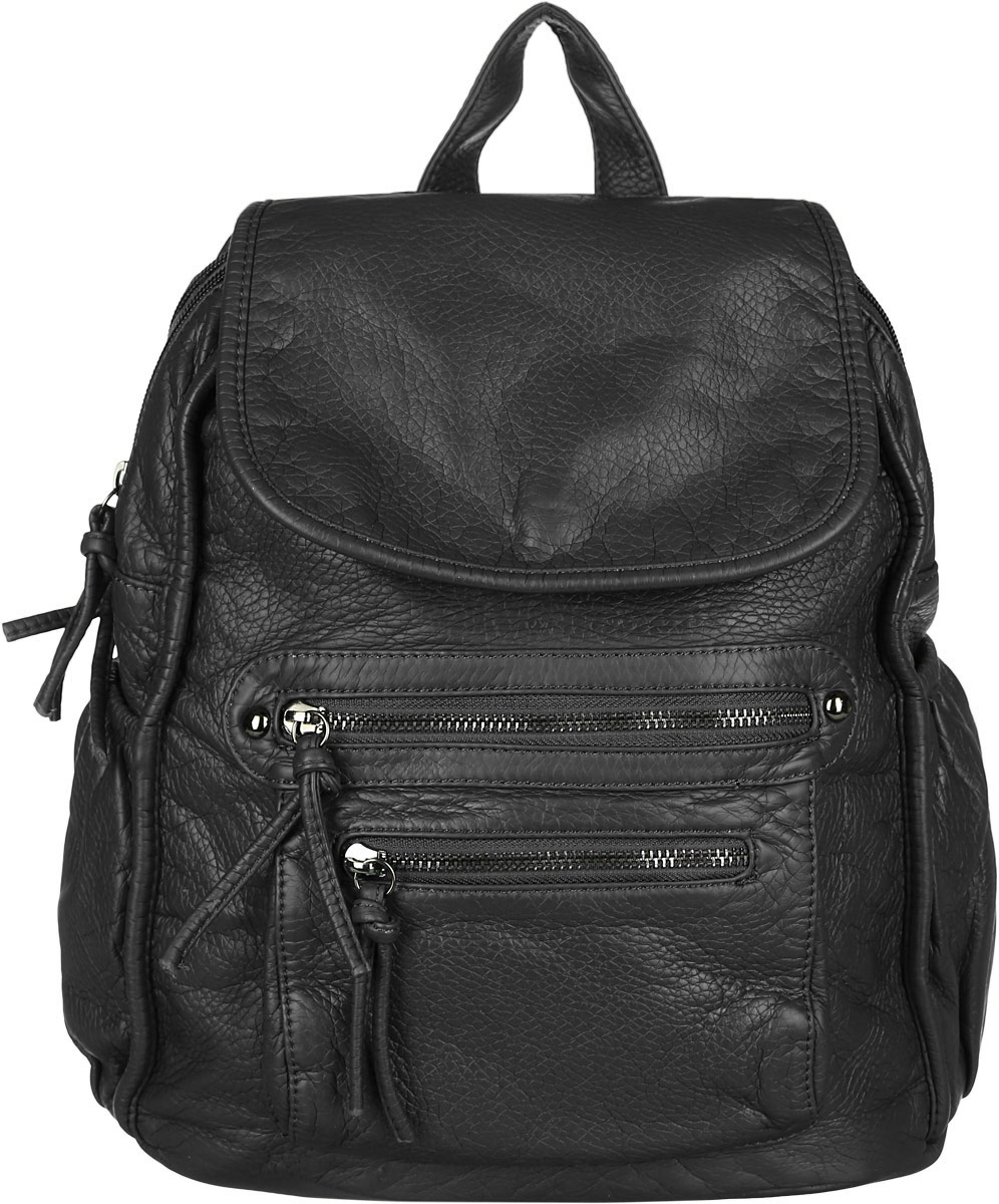 Рюкзак женский Janes Story, цвет: черный. TW-1509-04TW-1509-04 Рюкзак женский Janes Story, цвет: черный. TW-1509-04TW-1509-04Стильный женский рюкзак Janes Story выполнен из искусственной кожи. Изделие содержит два отделения, закрывающееся с помощью металлической застежки-молнии и клапана с магнитным замком. Внутри расположены: два накладных кармана для мелочей и один прорезной карман на молнии. Спереди рюкзак дополнен двумя карманами на молнии, сзади прорезным карманом на молнии, по бокам маленькими кармашками на магнитном замке. Рюкзак оснащен удобными лямками регулируемой длины, а также петлей для подвешивания. Такой модный рюкзак займет достойное место в вашем гардеробе.