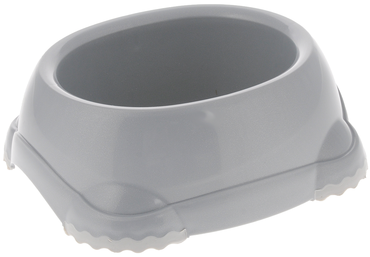 Миска Moderna Smarty bowl, с антискольжением, цвет: серый, 16 х 6 см14H102026 Миска Moderna Smarty bowl, с антискольжением, цвет: серый, 16 х 6 см14H102026Миска для корма и воды из полированного пластика. Ножки миски имеют резиновые накладки для предотвращения скольжения по полу. Качественный пластик не гнется, не ломается, не впитывает запахи, миска легко моется, имеет длительных срок эксплуатации. Стильный дизайн, широкая цветовая гамма. Специально разработанная конструкция для удобства Вашего питомца. Характеристики: Размер миски: 20 х 18 х 7 см; Глубина миски: 6 см; Цвет: серый.