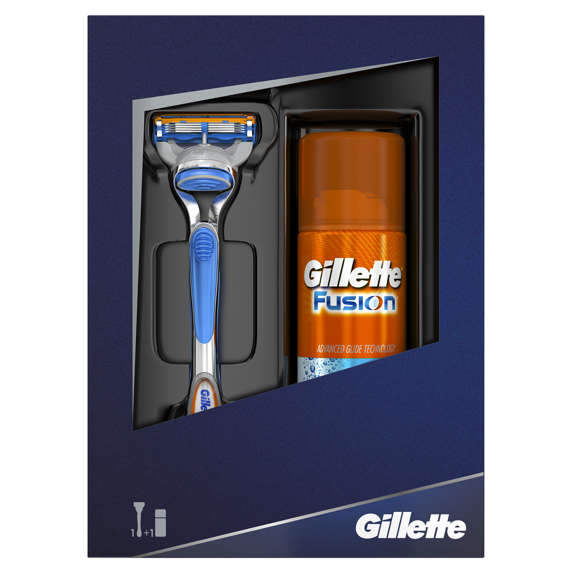 Подарочный набор Gillette Fusion: Мужская Бритва Gillette Fusion + Гель для бритья Gillette Fusion Hydra gel увлажняющий, 75 млGIL-81527534 Подарочный набор Gillette Fusion: Мужская Бритва Gillette Fusion + Гель для бритья Gillette Fusion Hydra gel увлажняющий, 75 млGIL-81527534Подарочный набор Gillette Fusion. Продукты Fusion — комфорт пяти лезвий и точность одного. Для еще более качественного бритья рекомендуем выбрать набор с бритвой Gillette Fusion ProGlide с технологией Flexball. В набор входят: Бритва Gillette Fusion + Гель для бритья Gillette Fusion HydraGel Hydrating Увлажняющий, 75 мл. Бритва Fusion имеет кассету с пятью лезвиями, которая обеспечивает меньшее давление на кожу, уменьшая раздражение (по сравнению с Mach3). Усовершенствованные лезвия (по сравнению с Mach3). Лезвие-триммер на обратной стороне кассеты. Гель для бритья Fusion HydraGel помогает защитить кожу, увлажняя и смягчая щетину в процессе бритья. Усовершенствованная технология для лучшего скольжения. . Подарочный набор Gillette Fusion - комфорт пяти лезвий и точность одного. В набор входят: Бритва Gillette Fusion + Гель для бритья Gillette Fusion HydraGel Hydrating Увлажняющий, 75 мл.. Бритва Fusion имеет кассету с пятью лезвиями, которая обеспечивает меньшее давление на...