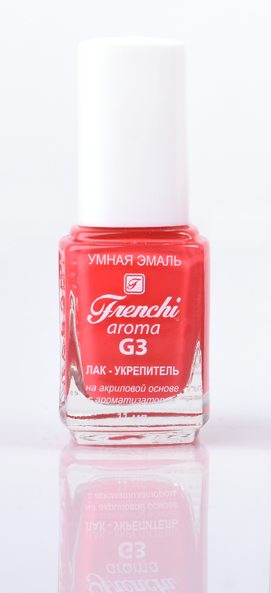 Frenchi aroma G3 Лак-укрепитель на акриловой основе № 35, 11 млУТ00000821 Frenchi aroma G3 Лак-укрепитель на акриловой основе № 35, 11 млУТ00000821Лак на акриловой основе Frenchi G3 – это стойкость и безупречность Вашего маникюра в течение 7 дней. Лак на акриловой основе – это идеальный вариант для деловой женщины, в нашем современном мире, что позволяет женщине тратить меньше времени на посещение салонов красоты.