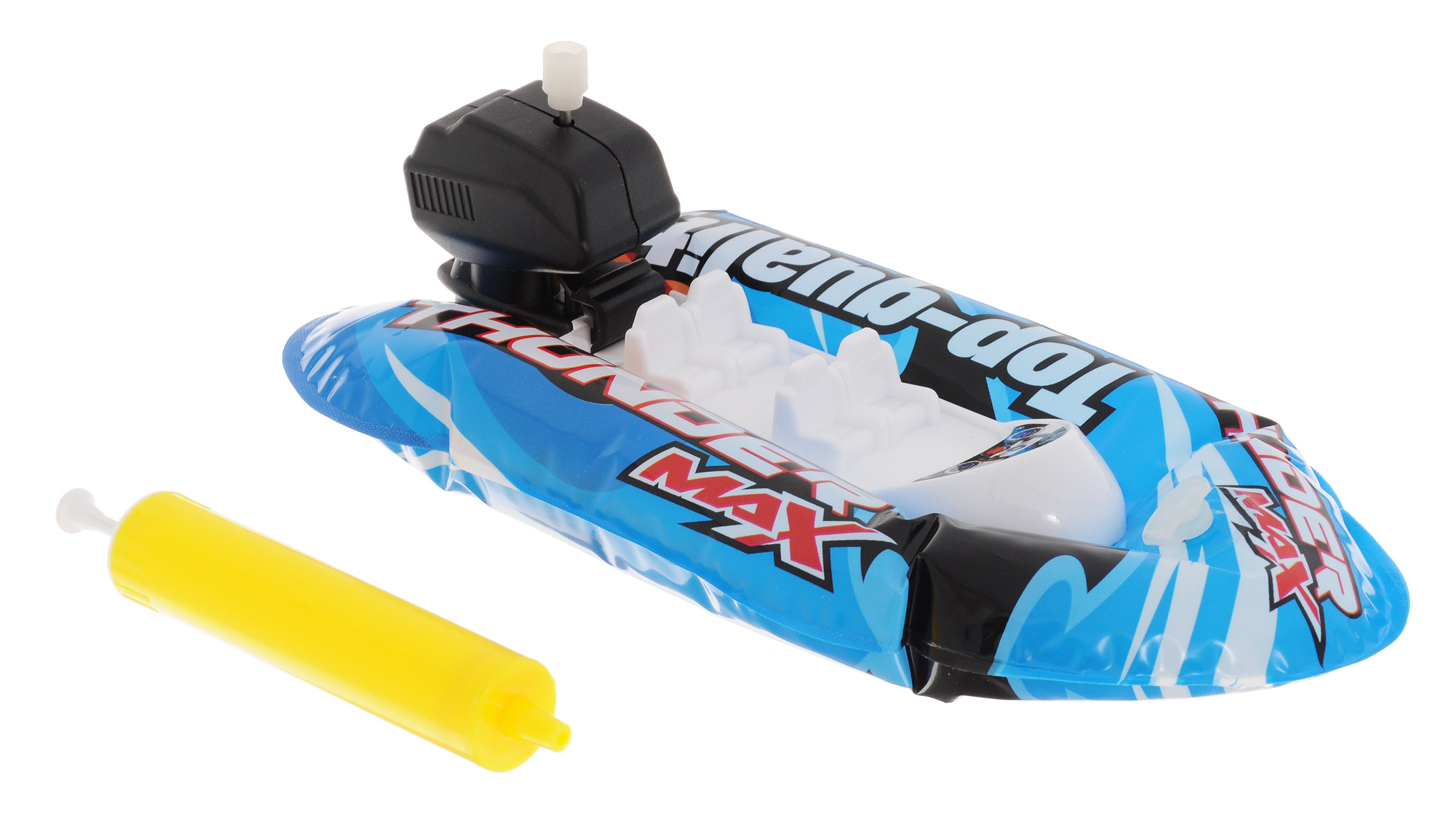 Pilotage Надувная лодка Fun Boat c насосом цвет синийRC18325 Pilotage Надувная лодка Fun Boat c насосом цвет синийRC18325Надувная лодка Pilotage Fun Boat с подвесным мотором, предназначена для запуска в ванной, бассейне или небольшом водоеме. Корпус лодки выполнен из приятного на ощупь, прочного материала ПВХ и накачивается воздухом с помощью входящего в комплект насоса - все, как в реальной жизни. После надувания корпуса достаточно завести навесной мотор, и лодка поплывет. Эта надувная лодочка скрасит ваше времяпрепровождение в жаркий день у воды, а если рядом имеется ручеек, вы сможете устроить азартные гонки!