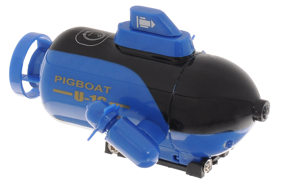 Pilotage Подводная лодка на радиоуправлении Mini Submarine цвет синийRC13508 Pilotage Подводная лодка на радиоуправлении Mini Submarine цвет синийRC13508Подводная лодка на радиоуправлении Pilotage Mini Submarine умеет всё, что умеют настоящие субмарины: быстро погружаться и всплывать, двигаться вперёд и назад, два винта обеспечивают великолепную маневренность. В передней части подлодки расположены три светодиода, что делает погружения особенно привлекательными в тёмноте. Mini Submarine работает без подзарядки 3-5 минут, заряжается от пульта, время зарядки - до 10 минут. Практичная конструкция, простота в управлении, надежность - все эти качества позволяет получить массу удовольствия, запуская модель в ванной или в аквариуме и даже в небольшом чистом водоеме. Погружайтесь, оставайтесь на поверхности, маневрируйте, а если есть единомышленники и друзья - покупайте несколько лодок, и устраивайте подводные гонки! Подводная лодка работает от встроенного аккумулятора. Для работы пульта управления необходимы 4 батарейки типа АА напряжением 1,5V (не входят в комплект).