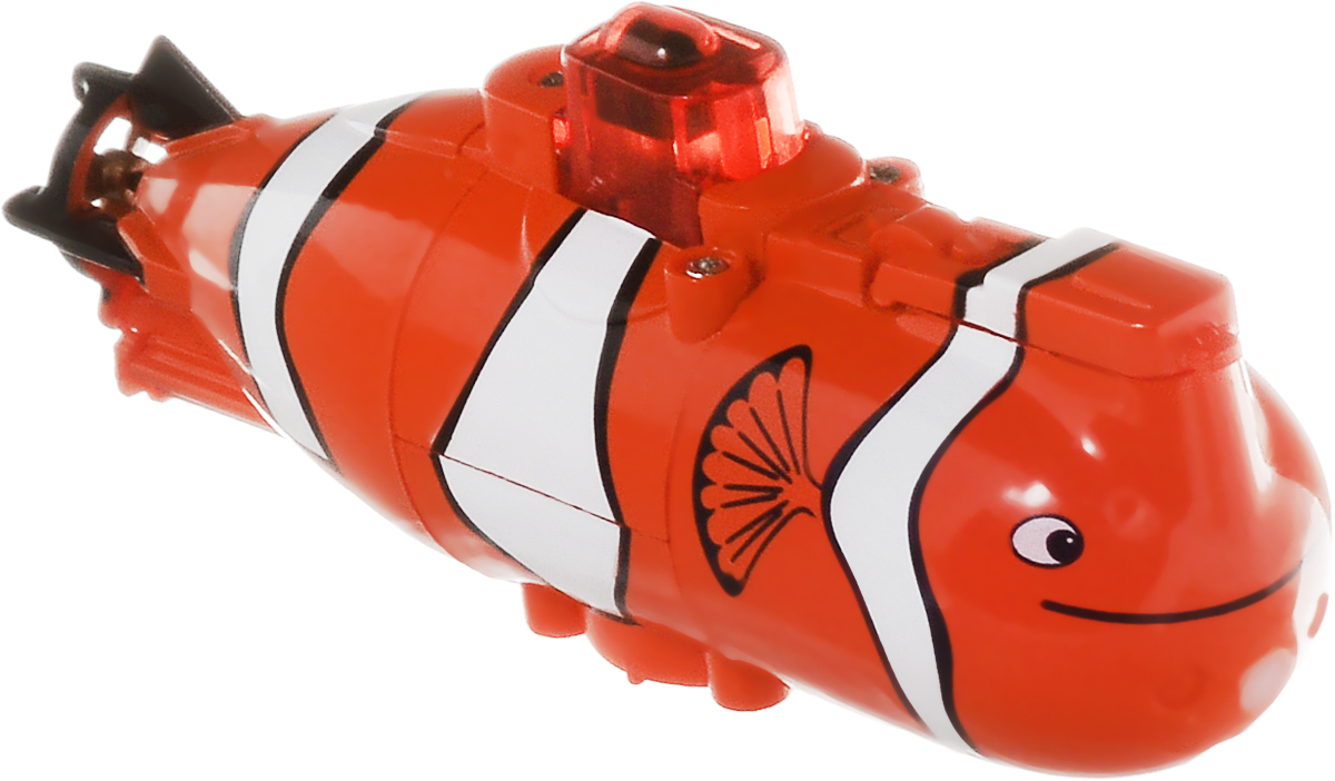 Pilotage Подводная лодка на радиоуправлении Mini Submarine RTR цвет оранжевыйRC13687 Pilotage Подводная лодка на радиоуправлении Mini Submarine RTR цвет оранжевыйRC13687Подводная лодка на радиоуправлении Pilotage Mini Submarine RTR умеет всё, проста в использовании и управляется при помощи 3-канального передатчика. Подлодка может погружаться на глубину до 60 сантиметров и всплывать, идти вперед или задним ходом, поворачивать в любом направлении и даже крутиться на месте на 360 градусов. Плотно прижав водозащитную крышку, вы включаете электропитание субмарины. Рубка наполняется светом, и модель освещает свой путь красными прожекторами, похожими на глаза диковинного подводного животного. Одной зарядки аккумулятора подлодки хватает на 4 минут хода, причем аккумулятор модели заряжается от пульта за 25 минут, поэтому бороздить бездну аквариума можно хоть целый день. Практичная конструкция, простота в управлении, надежность - все эти качества позволяет получить массу удовольствия, запуская модель в ванной или в аквариуме и даже в небольшом чистом водоеме. Погружайтесь, оставайтесь на поверхности, маневрируйте, а если есть...