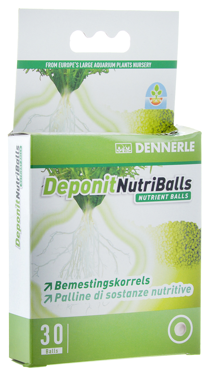 Удобрение для аквариумных растений Dennerle Deponit NutriBalls, в виде шариков, 30 штDEN4559 Удобрение для аквариумных растений Dennerle Deponit NutriBalls, в виде шариков, 30 штDEN4559Корневое удобрение для аквариумных растений Dennerle Deponit NutriBalls в виде шариков. - Запас питательных веществ для всех корневых аквариумных растений. - Идеально для новых растений и как вспомогательное удобрение. - Содержит железо и важные микроэлементы. - Усиливает рост растений от корней. Дозировка: углубите в грунт около корней от 1 до 4 шариков в зависимости от размера растения. Достаточно на 6-12 месяцев. Вес: 84 г. Количество: 30 шт. Товар сертифицирован.