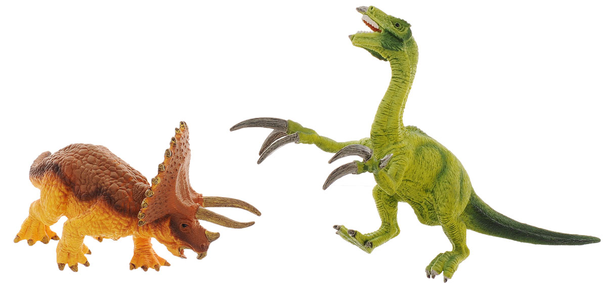 Schleich Набор фигурок Трицератопс и теризинозавр42217 Schleich Набор фигурок Трицератопс и теризинозавр42217Набор фигурок Schleich Трицератопс и теризинозавр приведет в восторг всех любителей динозавров и доисторических животных. В набор входят два динозавра. Великолепные фигурки выполнены с тщательной детализацией. Они позволят ребенку придумать множество захватывающих игр со своими любимыми древними обитателями. Фигурки изготовлены из качественного полимерного материала, который безопасен для детей и не вызывает аллергию. Ребенок сможет собрать целую серию доисторических животных, сможет изучать особенности их строения, поведения и питания. Фигурки Schleich - превосходный педагогический материал для использования дома и в образовательных учреждениях. Набор фигурок Schleich Трицератопс и теризинозавр станет достойным пополнением красочной коллекции игрушек, которые восхищают детей и взрослых во всем мире.