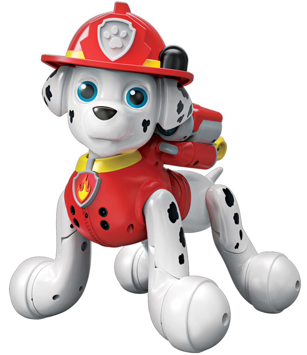 Paw Patrol Интерактивная игрушка Маршал14420 Paw Patrol Интерактивная игрушка Маршал14420Симпатичная интерактивная игрушка Paw Patrol Маршал может стать настоящим другом маленькому поклоннику Щенячьего патруля, ведь он реагирует на своего владельца почти как живой! Игрушка имеет два режима работы. В режиме Щенок Маршал произносит 40 наиболее часто употребляемых в мультфильме фраз. Функция активизируется нажатием на голову щенка. Режим Миссии и трюки активизируется нажатием на бейджик спасателя, расположенный на ошейнике. В этом режиме щенок произносит более 120 звуков и фраз, поет песни из мультфильма, танцует, считает, отыгрывает несколько самых известных сюжетов мультфильма. Всего в памяти интерактивной игрушки записано 24 спасательные миссии. На груди Маршала расположен один из двух инфракрасных сенсоров, реагирующий на движение, благодаря которому щенок может следовать за вашей рукой. Второй сенсор находится на голове щенка, с помощью него игрушка реагирует на прикосновения. Интерактивный Маршал, как и в мультфильме, одет в красную форму пожарного, на...
