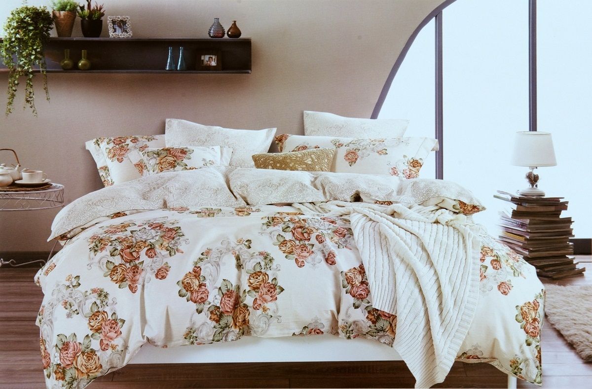 Комплект белья Modalin Florka, 2-спальный, наволочки 50х70, 70x70464/9 Комплект белья Modalin Florka, 2-спальный, наволочки 50х70, 70x70464/9Комплект постельного белья Modalin, выполненный из сатина (100% хлопка), создан для комфорта и роскоши. Комплект состоит из пододеяльника, простыни и 4 наволочек. Постельное белье оформлено цветочным орнаментом. Пододеяльник застегивается на пуговицы, что позволяет одеялу не выпадать из него. Сатин - хлопчатобумажная ткань полотняного переплетения, одна из самых красивых, прочных и приятных телу тканей, изготовленных из натурального волокна. Благодаря своей шелковистости и блеску сатин называют хлопковым шелком.