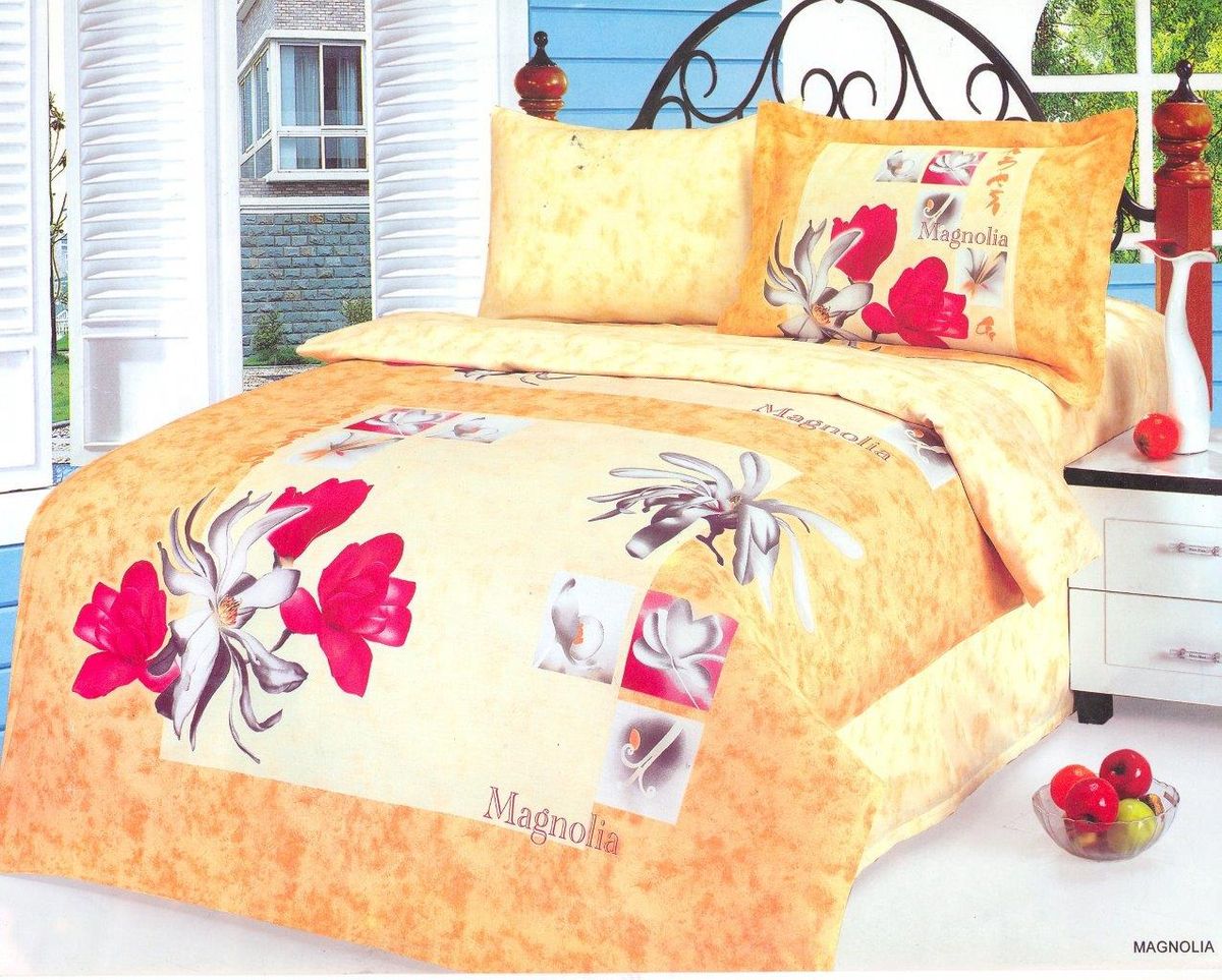Комплект белья Le Vele Magnolia, 2-спальный, наволочки 50х70740/90 Комплект белья Le Vele Magnolia, 2-спальный, наволочки 50х70740/90Комплект постельного белья Le Vele Magnolia, выполненный из сатина (100% хлопка), создан для комфорта и роскоши. Комплект состоит из пододеяльника, простыни и 4 наволочек. Постельное белье оформлено оригинальным рисунком. Пододеяльник застегивается на кнопки, что позволяет одеялу не выпадать из него. Сатин - хлопчатобумажная ткань полотняного переплетения, одна из самых красивых, прочных и приятных телу тканей, изготовленных из натурального волокна. Благодаря своей шелковистости и блеску сатин называют хлопковым шелком.