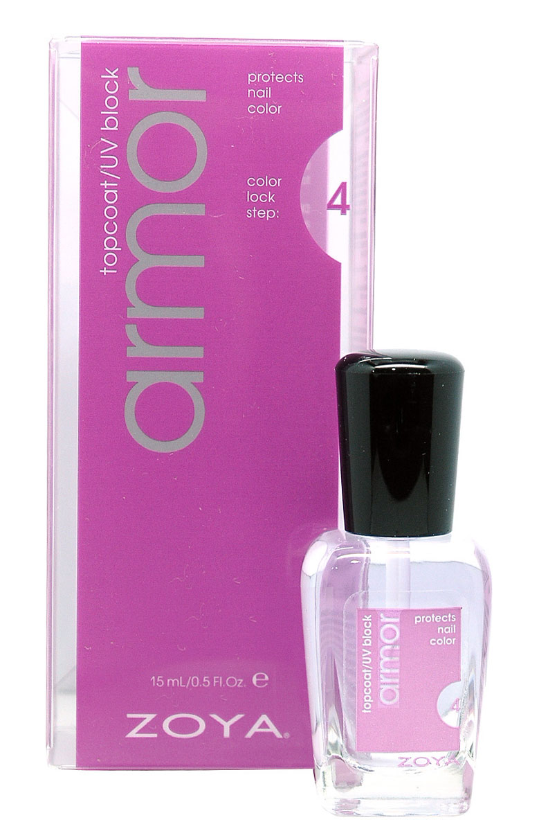 Zoya-Qtica Закрепитель лака для ногтей с УФ-фильтром Armor 15 млZTAR01 Zoya-Qtica Закрепитель лака для ногтей с УФ-фильтром Armor 15 млZTAR01ОСНОВНОЕ СВОЙСТВО Надолго сохраняет цвет и продлевает стойкость лака ПРЕИМУЩЕСТВА Ультраблестящая формула покрытия блокирует лучи ультрафиолета и предохраняет ногти от пожелтения, создавая защитный слой после нанесения лака. Эластичная структура защищает ногти во время роста: они не ломаются и не крошатся. По мнению влиятельного издания UK Telegraph покрытие вошло в список 30-ти лучших продуктов всех времен в области красоты.