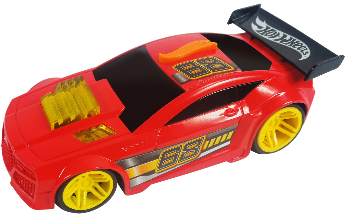 Hot Wheels Машинка Torque TwisterHW91602 Hot Wheels Машинка Torque TwisterHW91602Небольшая, яркая, стильная гоночная машинка Hot Wheels Torque Twister - отличный подарок для любого мальчика. Blaze N Burnout - это новая серия машинок Hot Wheels с реалистичными звуковыми и световыми эффектами. Корпус модели выполнен в красном цвете, украшен полосами черного, оранжевого и серого цветов и номером участника гонки, диски колес - ярко-желтые, заднюю часть машины украшает небольшой черный спойлер. Машинка изготовлена из пластика. Активация световых и звуковых эффектов осуществляется с помощью нажатия на оранжевую кнопку, размещенную в верхней части корпуса модели. Рекомендуется докупить 2 батарейки напряжением 1,5V типа LR44/AG13 (товар комплектуется демонстрационными).
