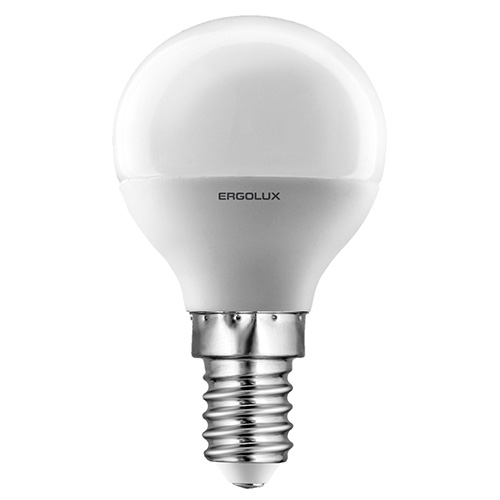 Лампа светодиодная Ergolux LED-G45-5W-E14-4K, холодный свет, 5 Вт12140 Лампа светодиодная Ergolux LED-G45-5W-E14-4K, холодный свет, 5 Вт12140Светодиодные лампы Ergolux - новое решение в светотехнике. Светодиодная лампа экономит много электроэнергии благодаря низкой потребляемой мощности. Они идеальны для основного и акцентного освещения интерьеров, витрин, декоративной подсветки. Кроме того, они создают уютную атмосферу и позволяют экономить электроэнергию уже с первого дня использования.