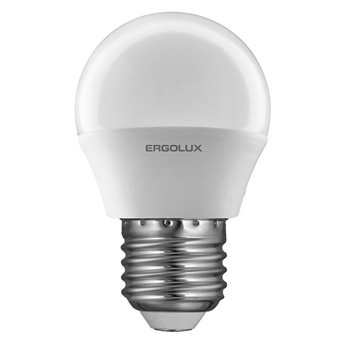 Лампа светодиодная Ergolux LED-G45-7W-E27-4K, холодный свет, 7 Вт12145 Лампа светодиодная Ergolux LED-G45-7W-E27-4K, холодный свет, 7 Вт12145Светодиодные лампы Ergolux - новое решение в светотехнике. Светодиодная лампа экономит много электроэнергии благодаря низкой потребляемой мощности. Они идеальны для основного и акцентного освещения интерьеров, витрин, декоративной подсветки. Кроме того, они создают уютную атмосферу и позволяют экономить электроэнергию уже с первого дня использования.