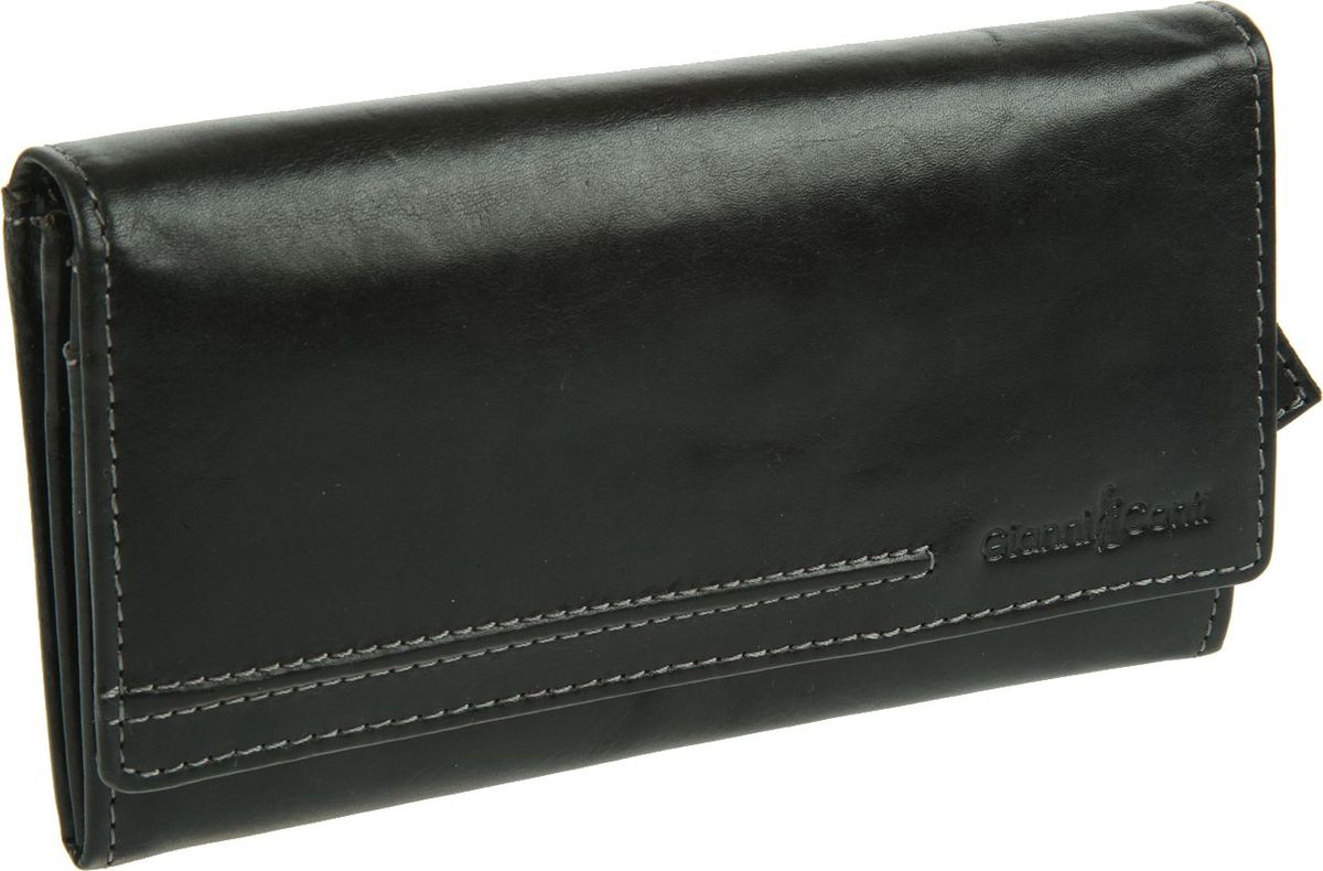 Портмоне женское Gianni Conti, цвет: черный. 708150708150 Портмоне женское Gianni Conti, цвет: черный. 708150708150закрывается широким клапаном на кнопке внутри два отдела для купю, между ними отдел на молнии два кармана для документов шесть кармашков для пластиковых карт сетчатое отделение для пропуска на передней стенке под клапаном два кармана, один из них на молнии снаружи на задней стенке два кармана, один из них на молнии