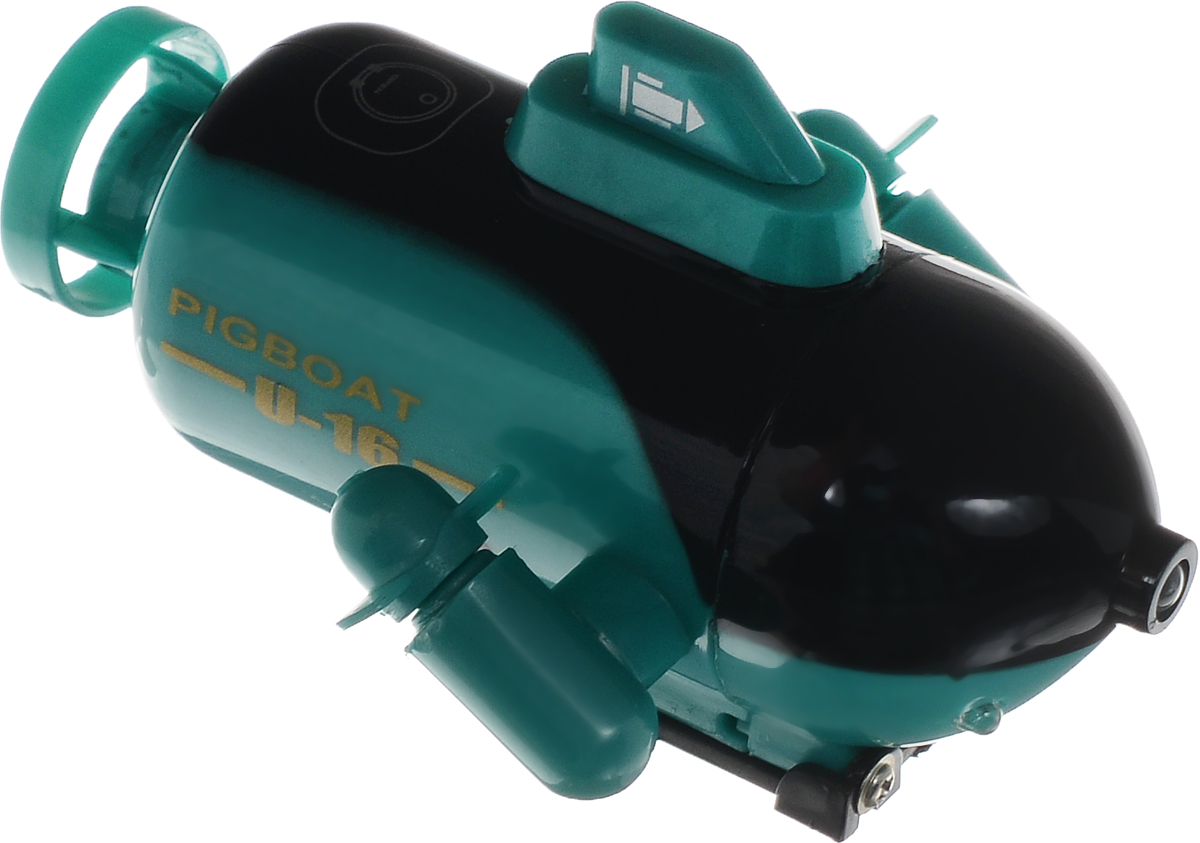 Pilotage Подводная лодка на радиоуправлении Mini Submarine RTR цвет бирюзовыйRC13510 Pilotage Подводная лодка на радиоуправлении Mini Submarine RTR цвет бирюзовыйRC13510Подводная лодка на радиоуправлении Pilotage Mini Submarine RTR с двумя электродвигателями станет любимой игрушкой вашего мальчика. Эта подводная лодка умеет все, что умеют настоящие субмарины: быстро погружаться и всплывать, двигаться вперед и назад, два винта обеспечивают великолепную маневренность. В передней части подводной лодки расположены три светодиода, что делает погружения особенно привлекательными в темноте. Mini Submarine RTR работает без подзарядки около 5 минут, заряжается от пульта управления, время зарядки - до 10 минут. Пульт управления работает на частоте 27 MHz, а дальность его действия составляет до 4 метров. Практичная конструкция, простота в управлении, надежность - все эти качества позволяют получить массу удовольствия, запуская модель в ванной или даже в небольшом чистом водоеме. Погружайтесь, оставайтесь на поверхности, маневрируйте, а если имеются единомышленники и друзья - покупайте несколько лодок и устраивайте подводные гонки! Подводная...