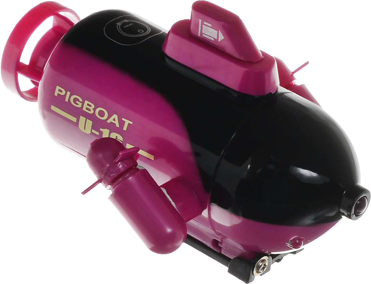 Pilotage Подводная лодка на радиоуправлении Mini Submarine RTR цвет сиреневыйRC13509 Pilotage Подводная лодка на радиоуправлении Mini Submarine RTR цвет сиреневыйRC13509Подводная лодка на радиоуправлении Pilotage Mini Submarine RTR с двумя электродвигателями обязательно привлечет внимание всех мальчишек! Эта подводная лодка умеет все, что умеют настоящие субмарины: быстро погружаться и всплывать, двигаться вперед и назад, два винта обеспечивают великолепную маневренность. В передней части подводной лодки расположены три светодиода, что делает погружения особенно привлекательными в темноте. Mini Submarine RTR работает без подзарядки примерно 5 минут, заряжается от пульта, время зарядки - до 10 минут. Пульт управления работает на частоте 27 MHz, а дальность его действия составляет до 4 метров. Практичная конструкция, простота в управлении, надежность - все эти качества позволяют получить массу удовольствия, запуская модель в ванной или в аквариуме и даже в небольшом чистом водоеме. Погружайтесь, оставайтесь на поверхности, маневрируйте, а если есть единомышленники и друзья - покупайте несколько лодок и устраивайте подводные гонки! ...