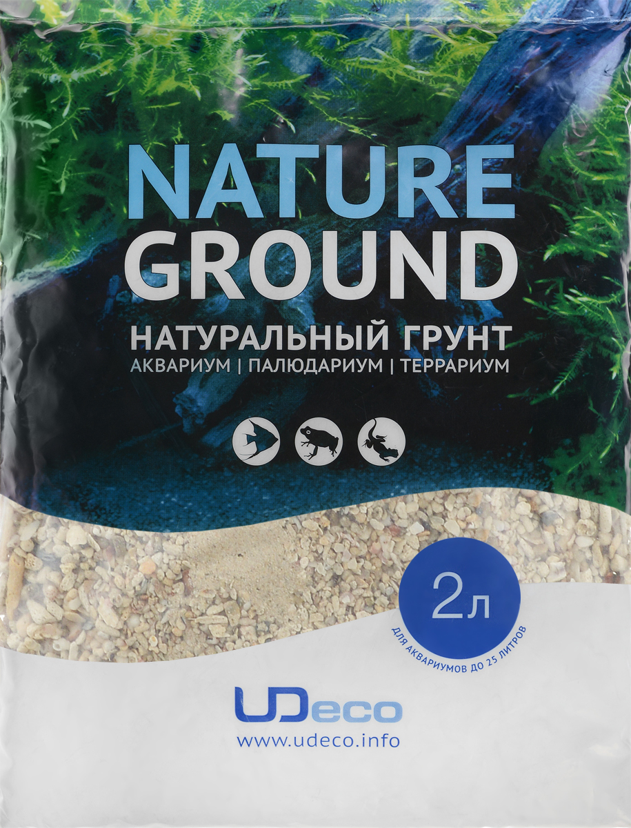 Грунт для аквариума UDeco Коралловая крошка, натуральный, 11-30 мм, 2 лUDC440172 Грунт для аквариума UDeco Коралловая крошка, натуральный, 11-30 мм, 2 лUDC440172Натуральный грунт UDeco Коралловая крошка предназначен специально для оформления аквариумов, палюдариумов и террариумов. Изделие готово к применению. Грунт UDeco порадует начинающих любителей природы и самых придирчивых дизайнеров, стремящихся к созданию нового, оригинального. Такая декорация придутся по вкусу и обитателям аквариумов и террариумов, которые ещё больше приблизятся к природной среде обитания. Необходимое количество грунта рассчитывается по формуле: длина аквариума х ширина аквариума х толщина слоя грунта. Предназначен для аквариумов от 25 литров. Фракция: 11-30 мм. Объем: 2 л.
