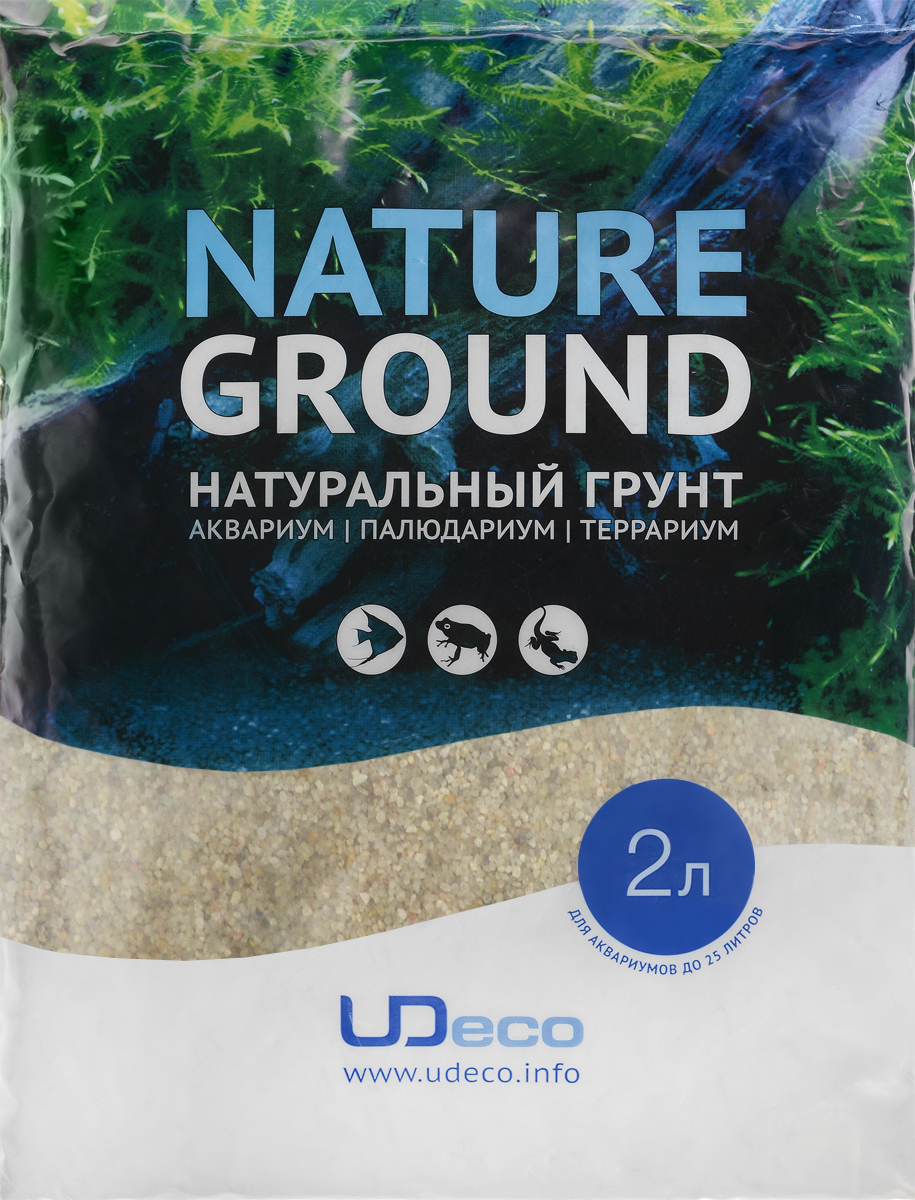 Грунт для аквариума UDeco Светлый песок, натуральный, 0,8-2 мм, 2 лUDC410122 Грунт для аквариума UDeco Светлый песок, натуральный, 0,8-2 мм, 2 лUDC410122Натуральный грунт UDeco Светлый песок предназначен специально для оформления аквариумов, палюдариумов и террариумов. Изделие готово к применению. Грунт UDeco порадует начинающих любителей природы и самых придирчивых дизайнеров, стремящихся к созданию нового, оригинального. Такая декорация придутся по вкусу и обитателям аквариумов и террариумов, которые ещё больше приблизятся к природной среде обитания. Необходимое количество грунта рассчитывается по формуле: длина аквариума х ширина аквариума х толщина слоя грунта. Предназначен для аквариумов от 25 литров. Фракция: 0,8-2 мм. Объем: 2 л.