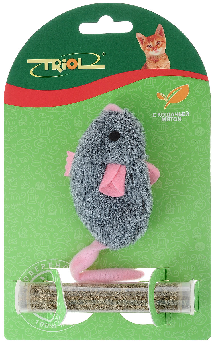 Игрушка для кошек Triol Плюшевая мышка, с кошачьей мятой, цвет: серый, розовый, длина 8 смTT-25 Игрушка для кошек Triol Плюшевая мышка, с кошачьей мятой, цвет: серый, розовый, длина 8 смTT-25Мягкая игрушка Triol Плюшевая мышка изготовлена из полиэстера. Играя с этой забавной игрушкой, маленькие котята развиваются физически, а взрослые кошки и коты поддерживают свой мышечный тонус. Изделие выполнено в виде мыши. В качестве наполнителя выступает кошачья мята. Кошачья мята - растение, запах которого делает кошку более игривой и любопытной. С помощью этого средства кошка легче перенесет путешествие на автомобиле, посещение ветеринарного врача, переезд на новую квартиру. Длина игрушки: 8 см.