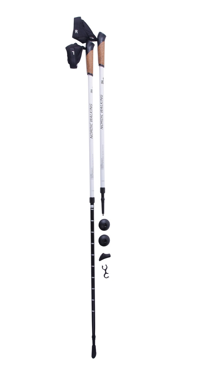 Палки для скандинавской ходьбы Kaiser Sport Nordic Walking, телескопические, цвет: белый, 2 штSL-2B-2-135-w Палки для скандинавской ходьбы Kaiser Sport Nordic Walking, телескопические, цвет: белый, 2 штSL-2B-2-135-wТелескопические палки для скандинавской ходьбы Nordic Walking Black от KAISER SPORT Телескопические палки для скандинавской ходьбы, Nordic Walking Black от немецкой марки KAISER SPORT с системой блокировки секции Screw Blocking на цанговом принципе с применением стального сердечника. ОСОБЕННОСТИ Подходят как для начинающих, так и для полупрофессиональных занимающихся скандинавской ходьбой. РУКОЯТЬ Телескопические палки Nordic Walking Black имеют удобную рукоять Scandinavian Grip with Cork. Рукоять, сконструированная специально для упражнений кисти рук и запястья во время занятий скандинавской ходьбой (без выступов и упоров, как в трекинговых палках, которые мешают полноценным занятиям скандинавской ходьбой). Рукоять имеет хват из натуральной пробки с добавлением мягкой резины с хорошим сцеплением. ТЕМЛЯК Рукоять имеет специальный темляк Glove для скандинавской ходьбы, который представляет из себя полуперчатку с системой...