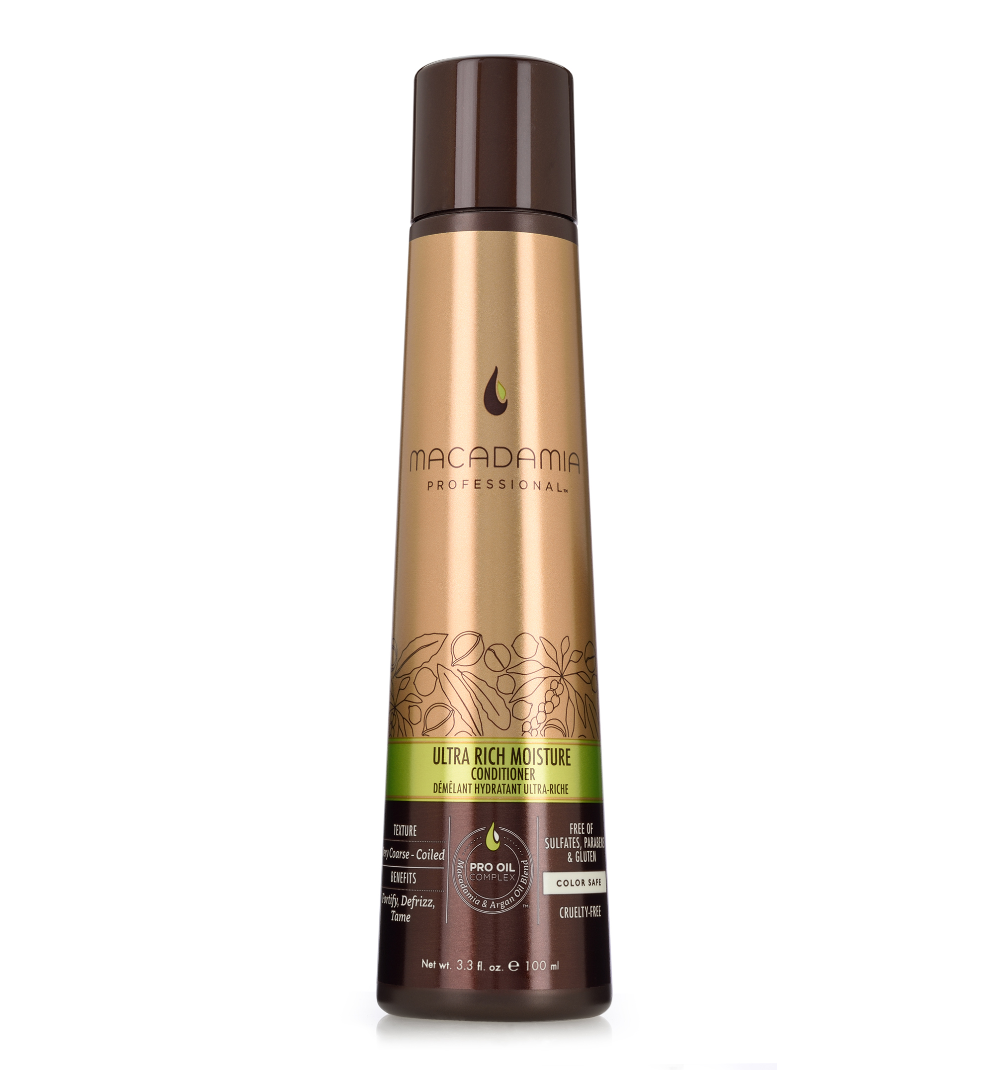 Macadamia Professional Кондиционер увлажняющий для жестких волос, 100 мл200301 Macadamia Professional Кондиционер увлажняющий для жестких волос, 100 мл200301Сочетание эксклюзивного комплекса Pro Oil Complex, масел авокадо и монгонго в увлажняющем кондиционере Macadamia Professional обеспечивает интенсивное восстановление и увлажнение волос, устраняет эффект пушистости и подчеркивает естественную форму локонов и текстуру волос. Сочетание аминокислот шелка, витаминов A, C и E укрепляет волосы и придает эластичность. Обеспечивает защиту от действия УФ-лучей и неблагоприятных факторов окружающей среды.
