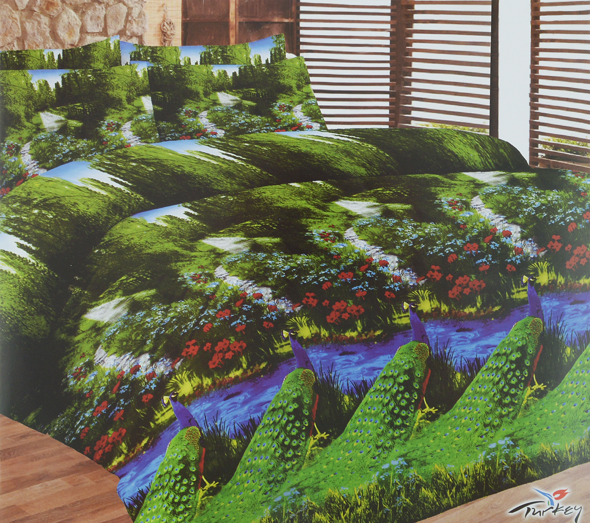 Комплект белья Liya Home Collection Павлин, семейный, наволочки 70x701515150000034 Комплект белья Liya Home Collection Павлин, семейный, наволочки 70x701515150000034Комплект белья Liya Home Collection Павлин изготовлен из поплина (100% хлопок). Такое белье очень практично, выдерживает большое количество стирок без потери качества, приятно на ощупь. Оно мягкое, хорошо держит тепло. Благодаря особому переплетению волокон, комплекты постельного белья из хлопка не требуют тщательного ухода, и в то же время долговечны и износостойки. Приобретая комплект постельного белья Liya Home Collection Павлин, вы можете быть уверенны в том, что покупка доставит вам и вашим близким удовольствие и подарит максимальный комфорт.