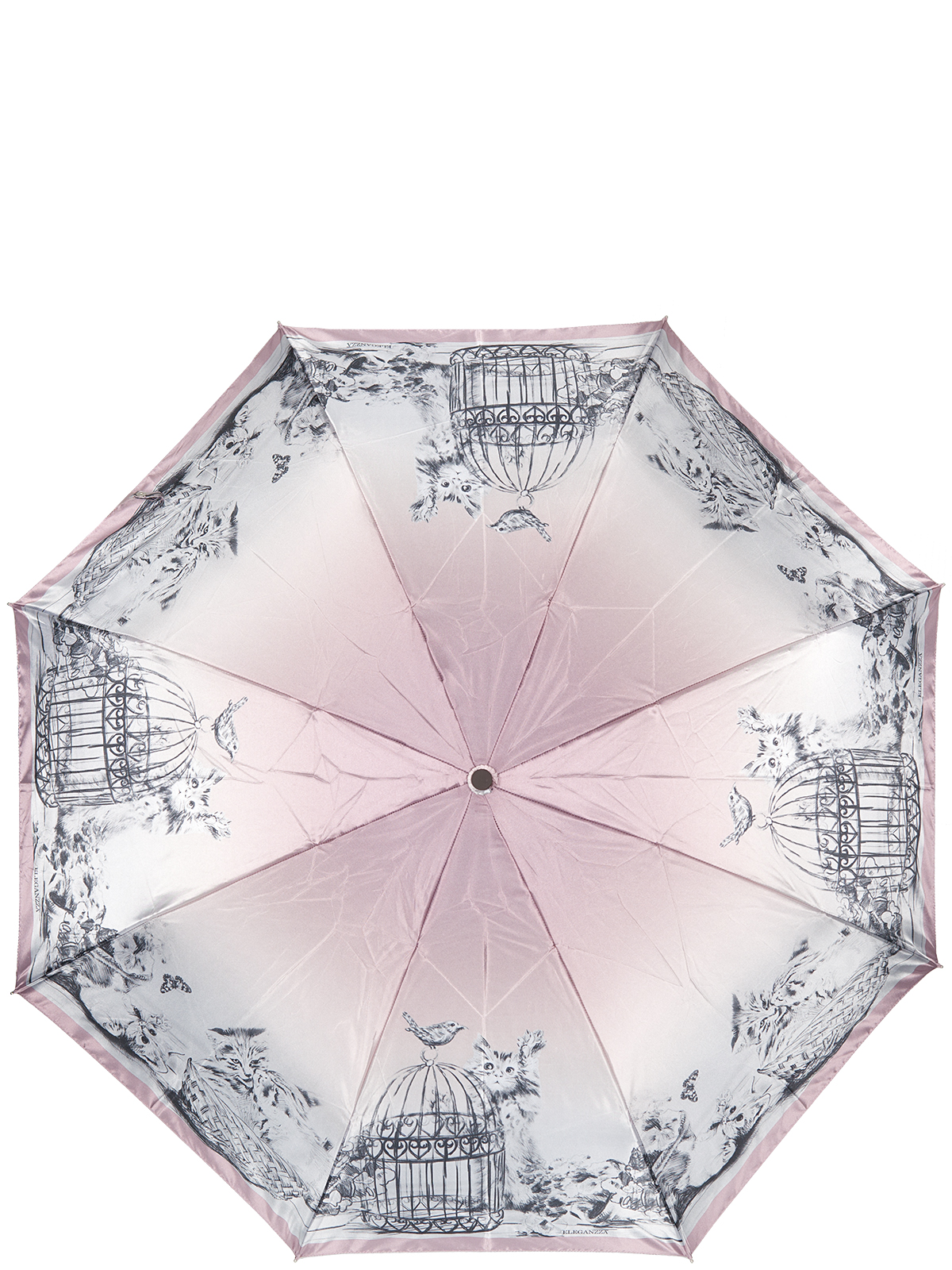 Зонт женский Eleganzza, цвет: розовый. A3-05-0326LSA3-05-0326LS Зонт женский Eleganzza, цвет: розовый. A3-05-0326LSA3-05-0326LSЖенский зонт-автомат торговой марки Eleganzza с каркасом Smart, который позволяет без особых усилий складывать зонт, не позволяя стержню вылетать обратно. Купол: 100% полиэстер, сатин. Материал каркаса: сталь + фибергласс. Материал ручки: пластик. Длина изделия - 30 см. Диаметр купола - 105 см. Система Smart, не позволяет стержню при сложении вылететь обратно, это облегчает сложение зонта! При сложении есть характерный звук-треск, как трещетка. Примечание: зонт не откроется с кнопки если его не закрыть до щелчка.