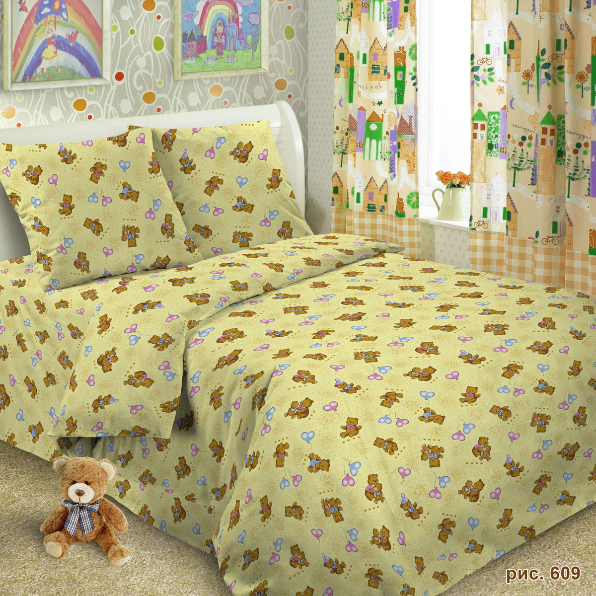 Letto Комплект в кроватку Ясли BG-33BG-33 Letto Комплект в кроватку Ясли BG-33BG-33Яркий комплект постельного белья в кроватку в хлопковом исполнении и с хорошими устойчивыми красителями - по очень доступной цене! Эта модель произведена из традиционной российский бязи, плотного плетения. Такое белье прослужит долго и выдержит много стирок. Рекомендуется перед первым использованием постирать, но не пересушивать. Применение кондиционера при стирке сделает такое постельное белье мягче и комфортней. Размер: пододеяльник 145х110 см., простынь 150х100 см., наволочка 40х60 см. Рисунок на наволочке может отличаться от представленного на фото. В кроватку: Пододеяльник 145х110, простыня 150х100, наволочка 40х60 (1 шт).