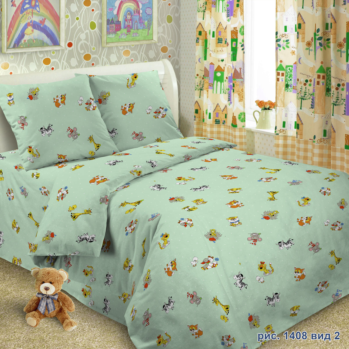 Letto Комплект в кроватку Ясли BG-36BG-36 Letto Комплект в кроватку Ясли BG-36BG-36Яркий комплект постельного белья в кроватку в хлопковом исполнении и с хорошими устойчивыми красителями - по очень доступной цене! Эта модель произведена из традиционной российский бязи, плотного плетения. Такое белье прослужит долго и выдержит много стирок. Рекомендуется перед первым использованием постирать, но не пересушивать. Применение кондиционера при стирке сделает такое постельное белье мягче и комфортней. Размер: пододеяльник 145х110 см., простынь 150х100 см., наволочка 40х60 см. Рисунок на наволочке может отличаться от представленного на фото. В кроватку: Пододеяльник 145х110, простыня 150х100, наволочка 40х60 (1 шт).