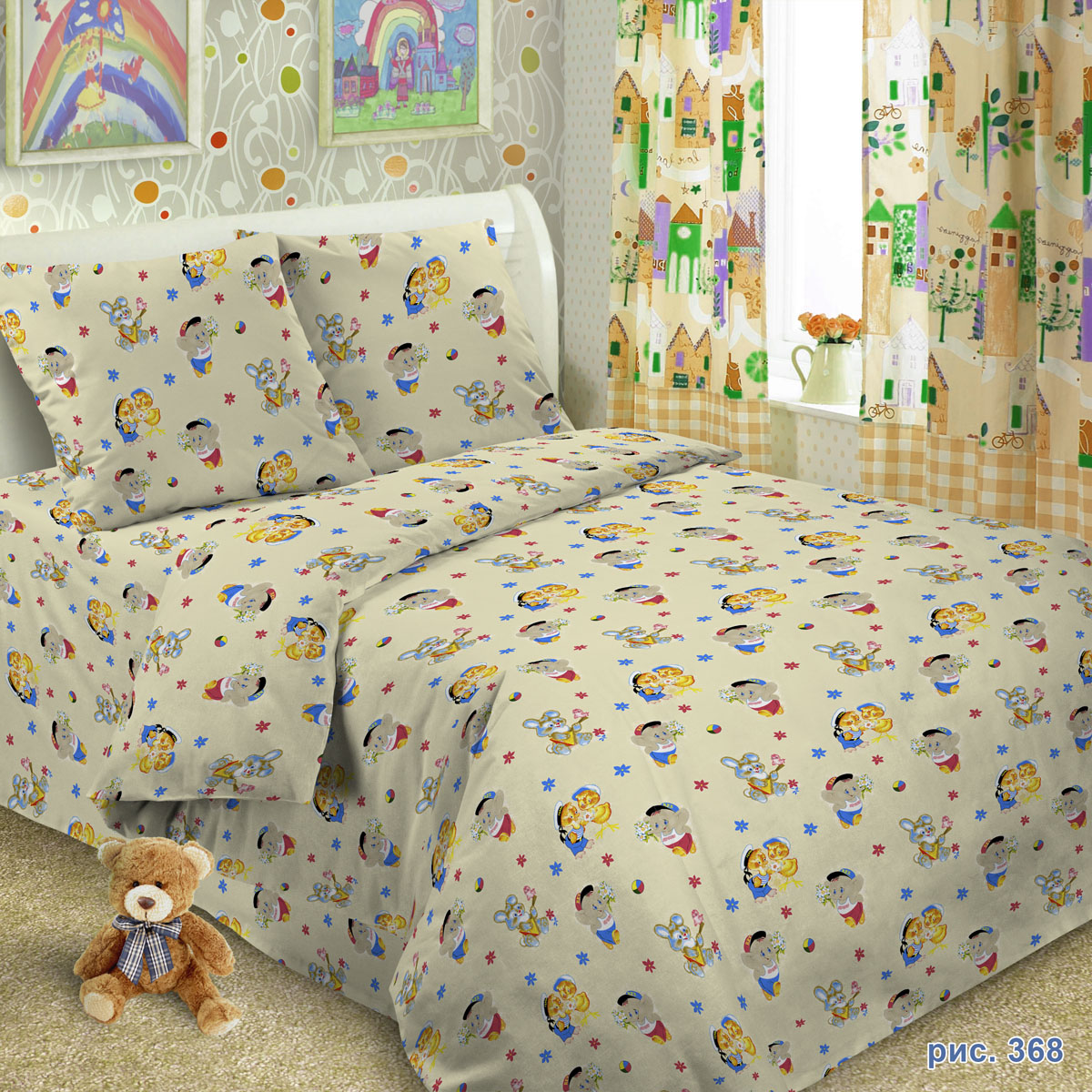 Letto Комплект в кроватку Ясли с простыней на резинке BGR-34BGR-34 Letto Комплект в кроватку Ясли с простыней на резинке BGR-34BGR-34Комплект постельного белья в кроватку с простыней на резинке в хлопковом исполнении и с хорошими устойчивыми красителями - по очень доступной цене! Эта модель произведена из традиционной российский бязи, плотного плетения. Такое белье прослужит долго и выдержит много стирок. Рекомендуется перед первым использованием постирать, но не пересушивать. Размер: пододеяльник 145*110,простыня 60*120 высота 20 см, резинка целиком по периметру. нав-ка 40*60. Рисунок на наволочке может отличаться от представленного на фото. Подлежит машинной стирке при температуре 30 гр., строго на деликатном режиме. В кроватку: Пододеяльник 145х110, простыня на резинке 60х120х20, наволочка 40х60 (1 шт).