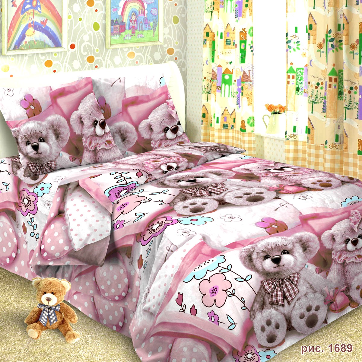 Letto Комплект детского постельного белья Тэдди 3 предметаteddy_rose50 Letto Комплект детского постельного белья Тэдди 3 предметаteddy_rose50Очаровательный комплект постельного белья, украшенный ярким анималистическим принтом. Эта модель произведена из плотного хлопка, полотняного плетения, группы перкаль, с использованием современных устойчивых и в то же время, гипоаллергенных красителей. Такое белье прослужит долго и выдержит много стирок. Рекомендуется перед первым использованием постирать, но не пересушивать. Применение кондиционера при стирке сделает такое постельное белье мягче и комфортней. Пододеяльник на молнии. Обращаем внимание, что расцветка наволочек может отличаться от представленной на фото. Пододеяльник 143х215 см, простынь 148х215 см, наволочка 50х70 см