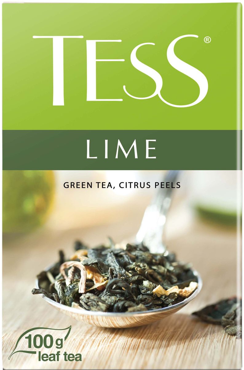Tess Lime зеленый листовой чай с цедрой цитрусовых, 100 г0590-15 Tess Lime зеленый листовой чай с цедрой цитрусовых, 100 г0590-15Своей индивидуальностью этот сорт обязан гармоничному сочетанию насыщенного, но легкого вкуса классического зеленого чая из провинции Фудзянь и свежей горчинки цедры сочного лайма. Заключительный штрих - мягкий оттенок шиповника - придает завершенность чайному букету.