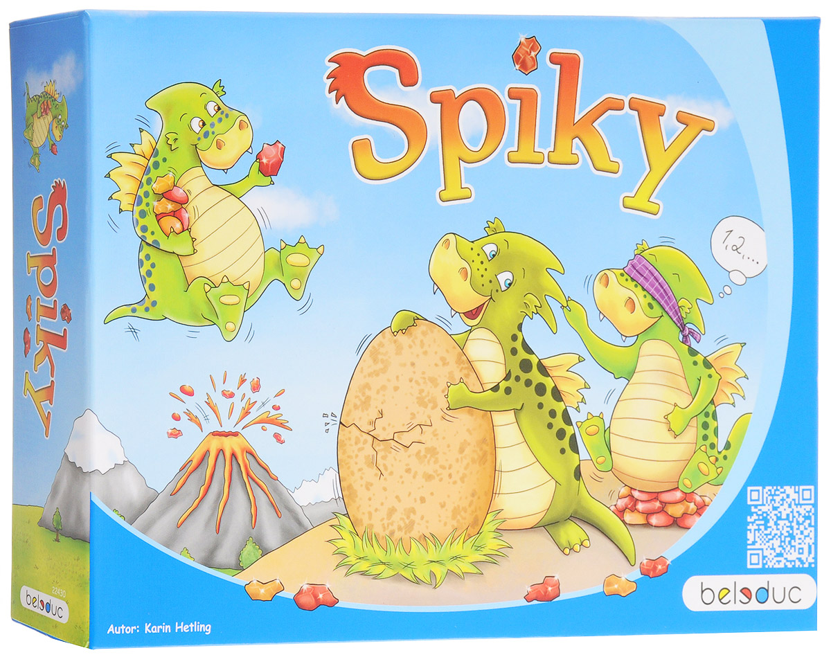 Beleduc Обучающая игра Спайки22430 Beleduc Обучающая игра Спайки22430Настоящее приключение в стране драконов! Вскоре из яйца должен вылупиться маленький дракончик. Все уже затаили дыхание в ожидании. Спайки и его друзья уже не могут дождаться, когда же он вылупится, и стерегут яйцо каждый день. Но маленький дракончик не спешит, и поэтому Спайки вместе с другими дракончиками коротают время за игрой Угадай количество наростов. При этом они смотрят друг другу в глаза и по очереди ощупывают свои наросты. Для правильного угадывания имеются огненные камни, обеспечивающие постоянное тепло в стране драконов для яйца и дракончиков. Ход игры: начинает самый маленький дракончик среди вас. Он бросает кубик, берет мешочек и пытается нащупать дракончика с выпавшим на кубике количеством наростов. При этом он считает наросты. Если вы считаете, что нащупали правильного дракончика, вынимаете его из мешочка и сравниваете. В этом вам поможет число на животе дракончика. У вас есть необходимая чувствительность на пальцах и вы первым собрали пять огненных камней?...