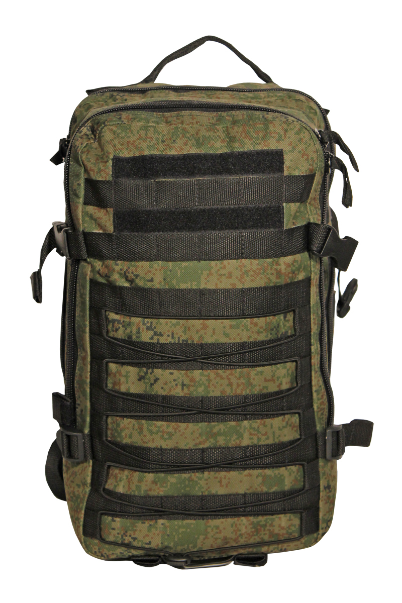 Рюкзак тактический Woodland Armada - 1, цвет: камуфляж, 30 л58052 Рюкзак тактический Woodland Armada - 1, цвет: камуфляж, 30 л58052Тактические рюкзаки идеально подойдут для охоты и рыбалки, туристических путешествий, походов. Рюкзаки изготовлены из высококачественной ткани Oxford 600 с пропиткой для защиты от проникновения влаги. Вместительность модели регулируется компрессионными боковыми ремнями на фастексах. Плотная спинка с мягкими вставками Airmesh и длина плечевых ремней обеспечивают комфорт и равномерное распределение нагрузки. Особенности: - два вместительных отделения - компрессионные утяжки по бокам и снизу - боковые карманы - поясной ремень для распределения нагрузки. Объем 30 л. Цвет: камуфляж цифра Материал: полиэстер 100%