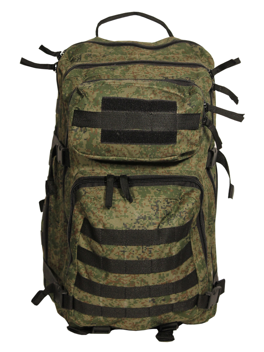 Рюкзак тактический Woodland Armada - 3, цвет: камуфляж, 40 л58054 Рюкзак тактический Woodland Armada - 3, цвет: камуфляж, 40 л58054Тактические рюкзаки идеально подойдут для охоты и рыбалки, туристических путешествий, походов. Рюкзаки изготовлены из высококачественной ткани Oxford 600 с пропиткой для защиты от проникновения влаги. Вместительность модели регулируется компрессионными боковыми ремнями на фастексах. Плотная спинка с мягкими вставками Airmesh и длина плечевых ремней обеспечивают комфорт и равномерное распределение нагрузки. Особенности: - два вместительных отделения - компрессионные утяжки по бокам и снизу - поясной ремень для распределения нагрузки. - два небольших отделения для мелочей. Объем 40 л. Цвет: камуфляж цифра Материал: полиэстер 100%