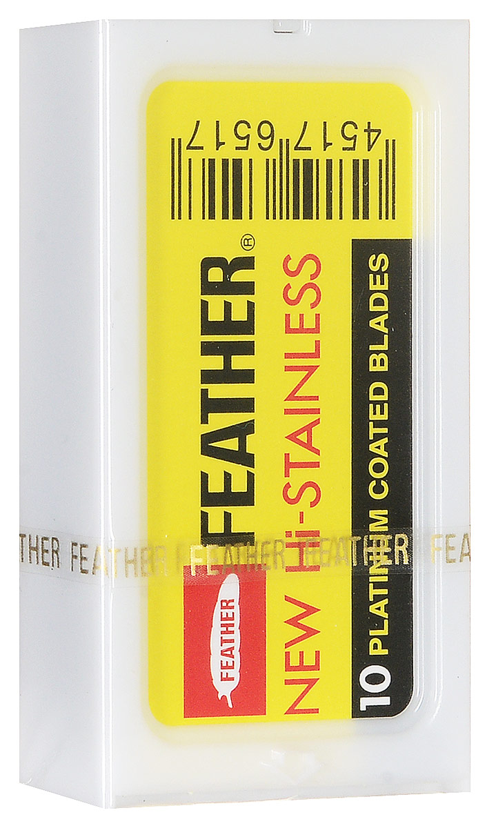 Feather Feather New Hi-Stainless Double Edge Blade (Pillar Box) 81-S Сменные лезвия45176517 Feather Feather New Hi-Stainless Double Edge Blade (Pillar Box) 81-S Сменные лезвия45176517Лезвие покрыто платиной для более долговечного и приятного использования.Лезвия очень острые, будьте осторожны при их использовании и хранении.