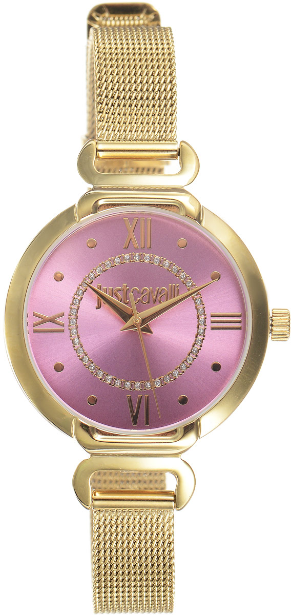 Наручные часы женские Just Cavalli Hook j, цвет: золотой. R7253526501R7253526501 Наручные часы женские Just Cavalli Hook j, цвет: золотой. R7253526501R7253526501Стильные женские часы Just Cavalli изготовлены из нержавеющей стали. Металлический ремешок оснащен классической застежкой-пряжкой. Точный кварцевый механизм имеет степень влагозащиты равную 3 Bar и дополнен часовой и минутной стрелками. Для того чтобы защитить циферблат от повреждений в часах используется высокопрочное минеральное стекло. Изделие упаковано в фирменную коробку. Часы Just Cavalli отличаются современным уникальным дизайном, идеальными пропорциями в сочетании с прекрасными материалами и техническими характеристиками.