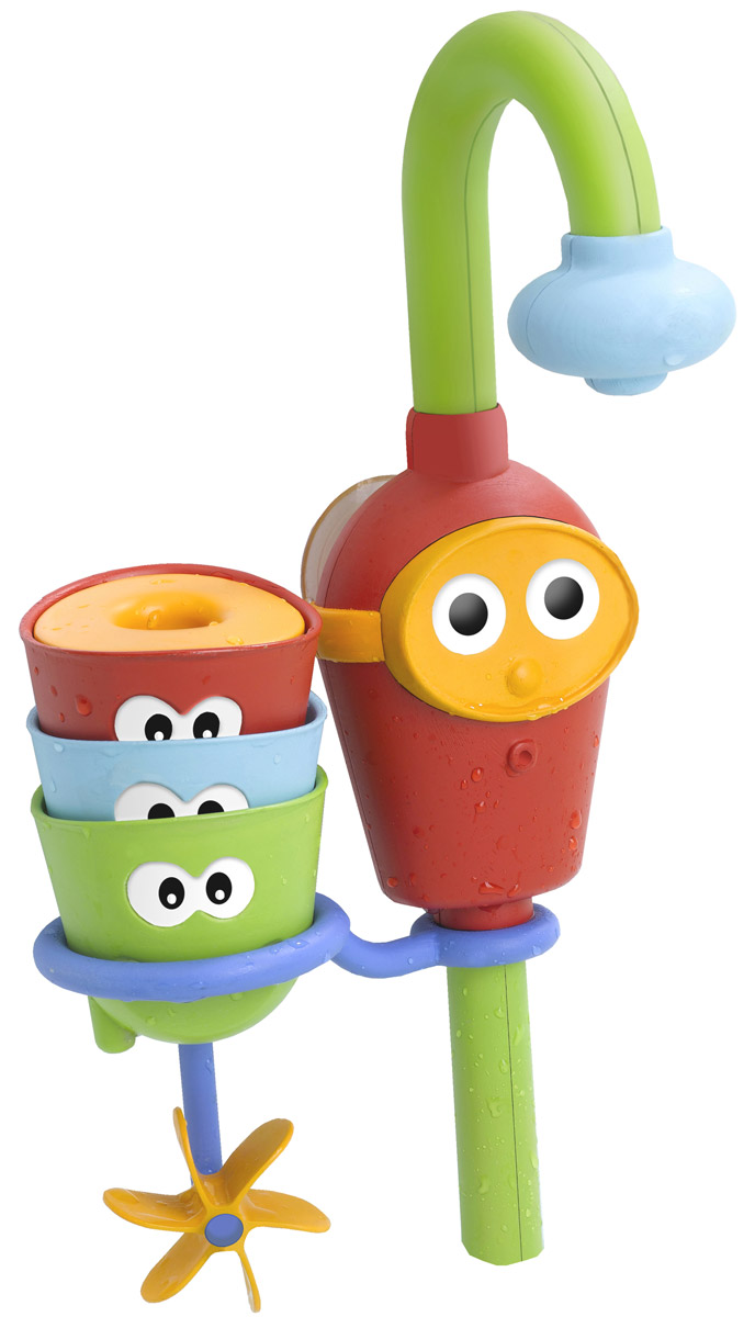 Yookidoo Игровой набор для ванной Волшебный кран40116 Yookidoo Игровой набор для ванной Волшебный кран40116Игровой набор Волшебный кран предназначен для веселых игр во время купания. В набор входит яркий кран с глазками и три разноцветные формочки. Кран крепится к гладкой поверхности при помощи присосок таким образом, чтобы блок с насосом оказался в воде. Чтобы из крана полилась вода, нажмите на маску. Кран имеет специальный держатель для формочек. Вставляйте формочки в держатель и начинайте играть! Голубая формочка имеет отверстия для создания струек, красная формочка имеет пропеллер, который начинает вращаться при попадании в нее воды, а внутри зеленой формочки находится поплавок, который всплывает при ее наполнении водой. Малыш может вставлять в держатель по одной формочке или сложить их вместе. Этот яркий интересный набор превратит купание в увлекательную игру! Набор способствует развитию координации движений, ловкости, концентрации внимания, памяти, пространственного мышления, воображения. Для детей в возрасте: от 6 месяцев до 3 лет. Необходимо...