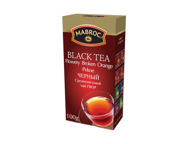 Mabroc Премиум классик FBOP чай черный листовой, 100 г4791029063720 Mabroc Премиум классик FBOP чай черный листовой, 100 г4791029063720ТМ «Маброк», коллекция «Премиум Классик». Состав: 100% цейлонский чай. Стандарт: FBOP- листья среднего размера, ломанные, хорошо скрученные. Чем более мелкие части листа используются в чае, тем меньше в нем аромата, но зато такой чай быстрее заваривается, дает более крепкий настой. Чем более мелкие части листа используются в чае, тем меньше в нем аромата. Но зато такой чай быстрее заваривается, дает более крепкий настой и более экономичен. Этот чай быстро заваривается. Яркий, прозрачный, интенсивный, настой. Вкус полный, терпкий, слегка вяжущий. Аромат чая полный, приятный, выражен достаточно ярко.