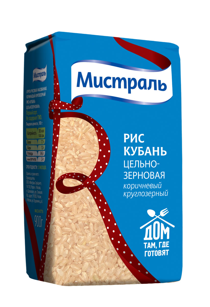 Мистраль Рис Кубань цельнозерновая, 900 г10224 Мистраль Рис Кубань цельнозерновая, 900 г10224Плотная отрубевая оболочка защищает рис от чрезмерного разваривания. Она придает рису нежный кремовый оттенок и ореховый привкус. А также делает ваше блюдо не только вкусным, но и полезным благодаря содержанию столь необходимых нашему организму витаминов и минералов. Рис Кубань цельнозерновая подойдет практически для всех классических блюд - он станет прекрасным дополнением к овощам, мясу, птице или рыбе.
