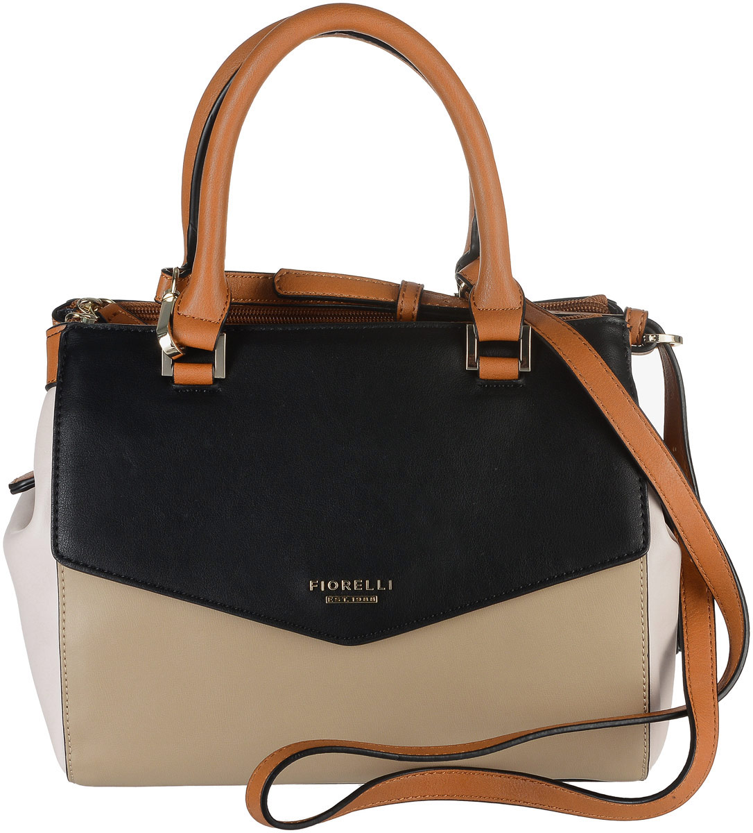 Сумка женская Fiorelli, цвет: бежевый. 8500 FH8500 FH Sandstone Mix Сумка женская Fiorelli, цвет: бежевый. 8500 FH8500 FH Sandstone MixСтильная женская сумка Fiorelli выполнена из мягкой эко-кожи и с лицевой стороны дополнена металлической пластиной с названием бренда. Сумка имеет три отделения, закрывающееся на застежку-молнию. Внутри находится прорезной карман на застежке-молнии и два накладных открытых кармана. Снаружи на передней стенке накладной карман, который закрывается с помощью клапана на магнитной кнопке. Роскошная сумка внесет элегантные нотки в ваш образ и подчеркнет ваше отменное чувство стиля.