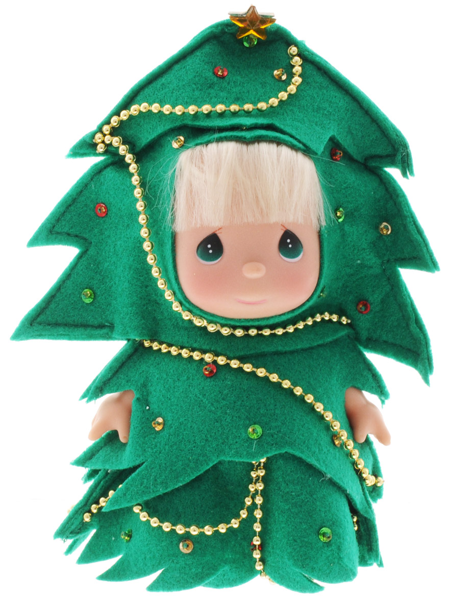 Precious Moments Мини-кукла Елочка5389 Precious Moments Мини-кукла Елочка5389Какие же милые эти куколки Precious Moments. Создатель этих очаровательных крошек настоящая волшебница - Линда Рик - оживила свои творения, каждая кукла обрела свой милый и неповторимый образ. Эти крошки могут сопровождать вас в чудесных странствиях и сделать каждый момент вашей жизни незабываемым! Мини-кукла Елочка одета в зеленый костюм в виде елочки, украшенный декоративными элементами. У куклы большие зеленые глаза. У девочки подвижные ручки и голова. Куклы, пожалуй, самые популярные игрушки в мире. Девочки обожают играть с ними, отправляясь в сказочную страну грез. Порадуйте свою малышку таким великолепным подарком!