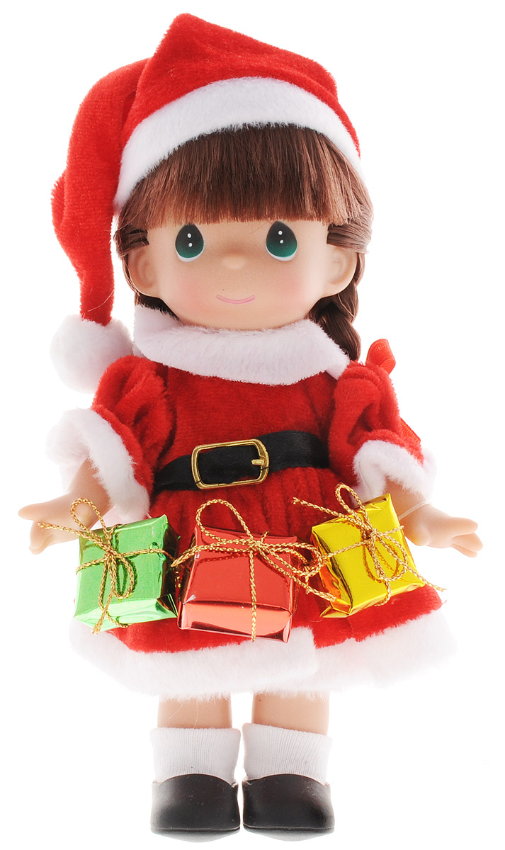Precious Moments Мини-кукла Подарок для Санты брюнетка2162 Precious Moments Мини-кукла Подарок для Санты брюнетка2162Какие же милые эти куколки Precious Moments. Создатель этих очаровательных крошек настоящая волшебница - Линда Рик - оживила свои творения, каждая кукла обрела свой милый и неповторимый образ. Эти крошки могут сопровождать вас в чудесных странствиях и сделать каждый момент вашей жизни незабываемым! Очаровательная мини-кукла Подарок для Санты станет отличным подарком для любой девочки на день рождения или другой праздник. Куколка одета в костюм Санта-Клауса, а в руках держит подарки. У куклы темные волосы, заплетенные в две косички и большие зеленые глаза. Куколка поставляется в коробке в виде новогоднего сапожка. Благодаря играм с куклой, ваша малышка сможет развить фантазию и любознательность, овладеть навыками общения и научиться ответственности. Порадуйте свою принцессу таким прекрасным подарком!