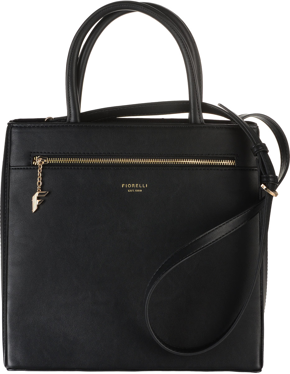 Сумка женская Fiorelli, цвет: черный. 8513 FH8513 FH Black Сумка женская Fiorelli, цвет: черный. 8513 FH8513 FH BlackСтильная женская сумка Fiorelli выполнена из мягкой эко-кожи. Сумка имеет одно основное отделение, закрывающееся на застежку-молнию. Внутри находится прорезной карман на застежке-молнии и четыре накладных открытых кармана. Снаружи, на передней стенке размещен прорезной карман на застежке-молнии. Дно сумки дополнено металлическими ножками. В комплекте к сумке идет миниатюрный клатч, который застегивается на застежку-молнию и дополнен ремешком для запястья.
